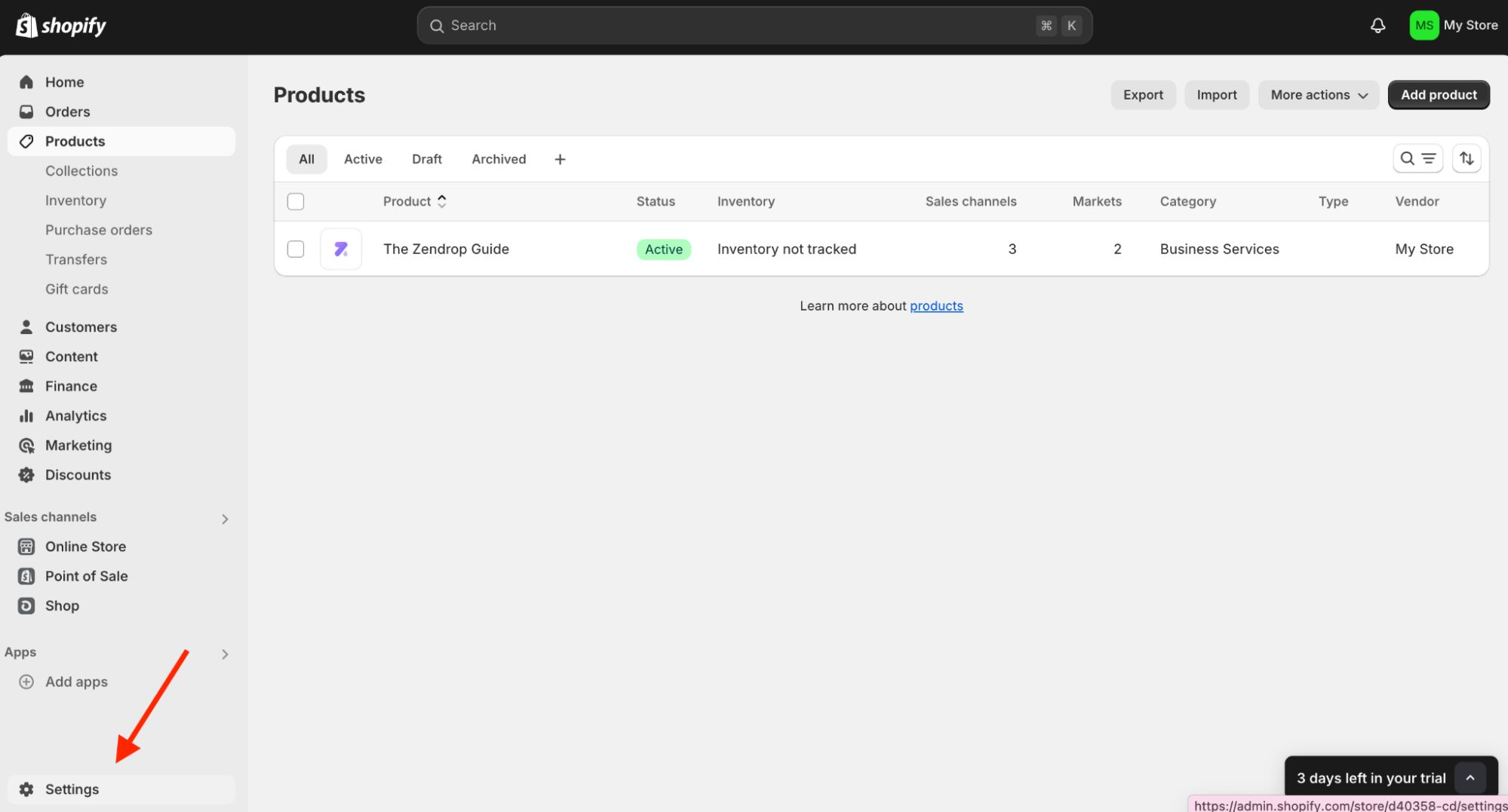 Setting up payments and shipping - settings